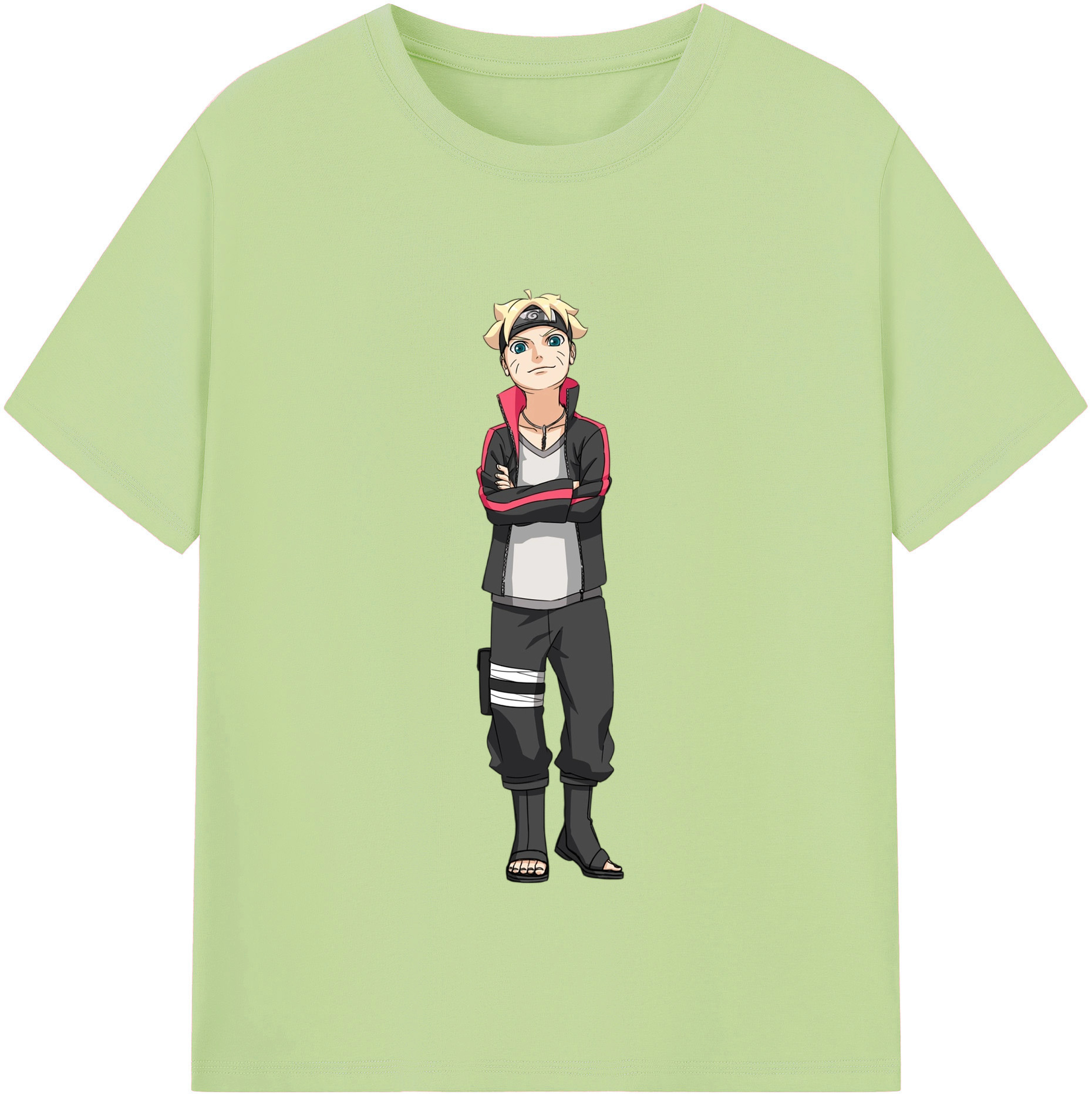 （画像用） NARUTO -ナルト- うずまき ボルト Uzumaki Boruto 綿100％半袖Tシャツ（フロントプリント）